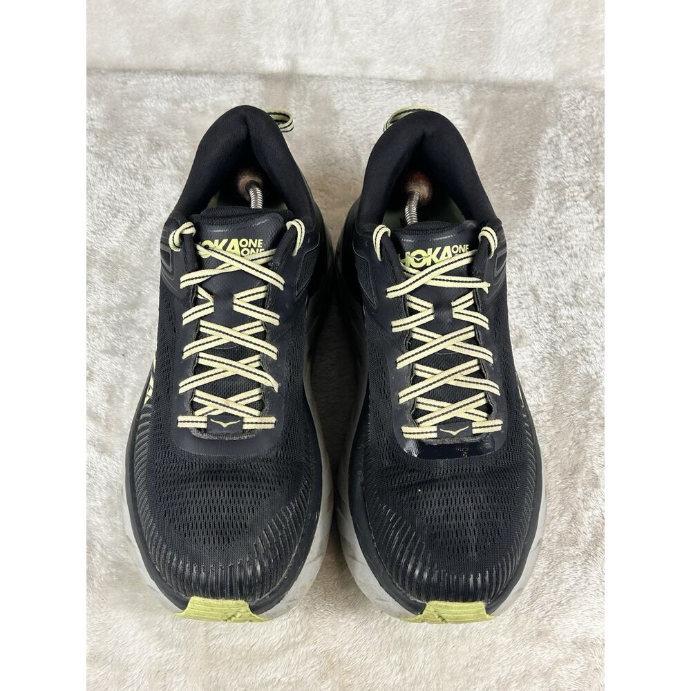 Hoka One One Bondi 7 Running Shoes Mens Size 12 Black Sneakers 1110518 BGBT - Picture 4 of 7